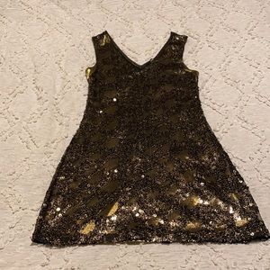 Express gold sequence xs dress